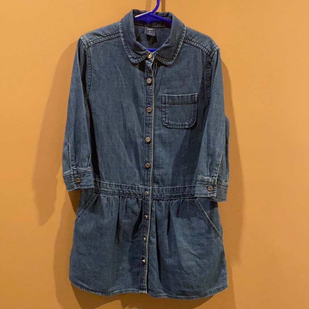 Gap Jean Dress, Girls Size Small, front buttons